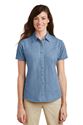 Picture of LSP11 Port & Company® - Ladies Short Sleeve Value Denim Shirt