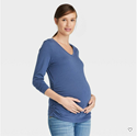 Picture of 029-00-0888 - Long Sleeve Scoop Neck Maternity T-Shirt