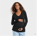 Picture of 029-00-2251- Long Sleeve Scoop Neck Maternity T-Shirt